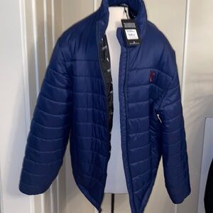 NWT True Religion Men’s Lightweight Puffer Jacket Dress Blue Sz L